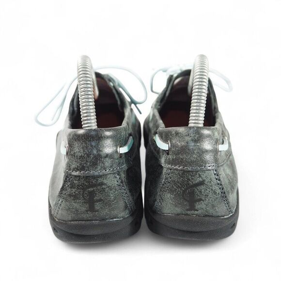 Ferrini Smoky Black Microsuede Moc Toe Leather Loafers Women's 8.5B 65322-49 - Picture 5 of 11